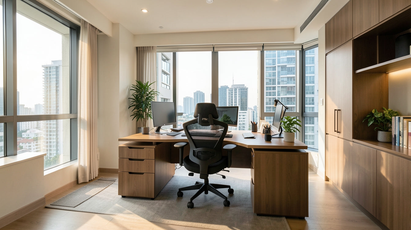 How to Design a Productive Home Office in Singapore (Small Rooms) - Singapore Home Interior