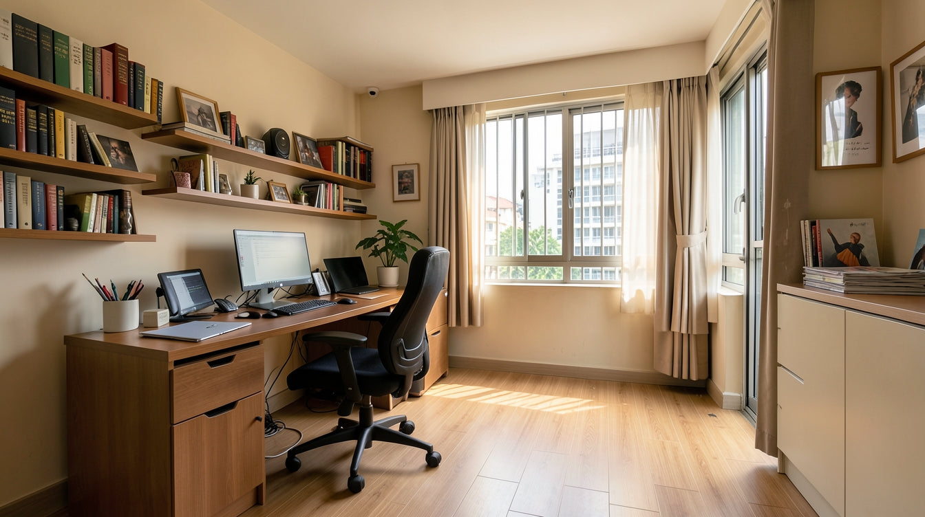 Furnishing a Guest Room That Doubles as a Home Office - Singapore Home Interior