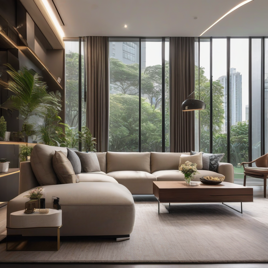 Best Sofa Layouts for a 4-Room BTO Living Room - Singapore Home Interior