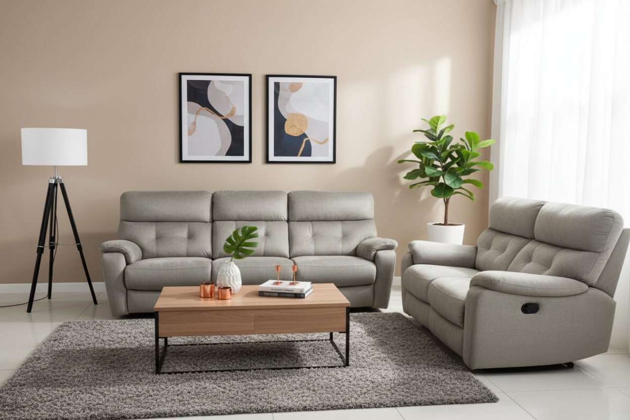Aero Fabric Recliner Sofa