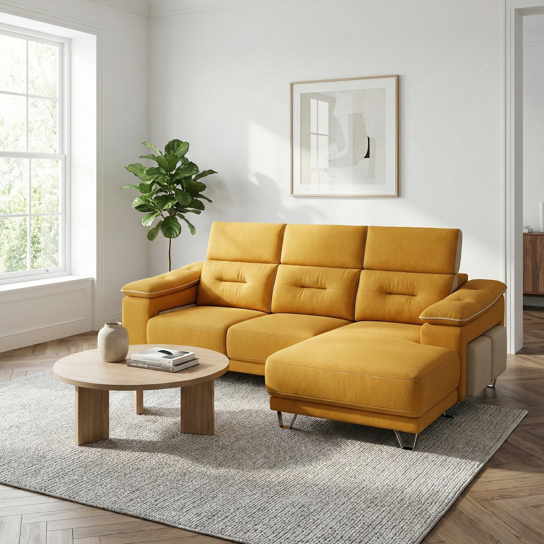 L-Shape Slider Sofa – Pet Friendly Fabric